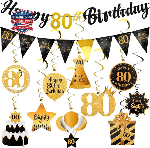 80th birthday decorations - 80th,